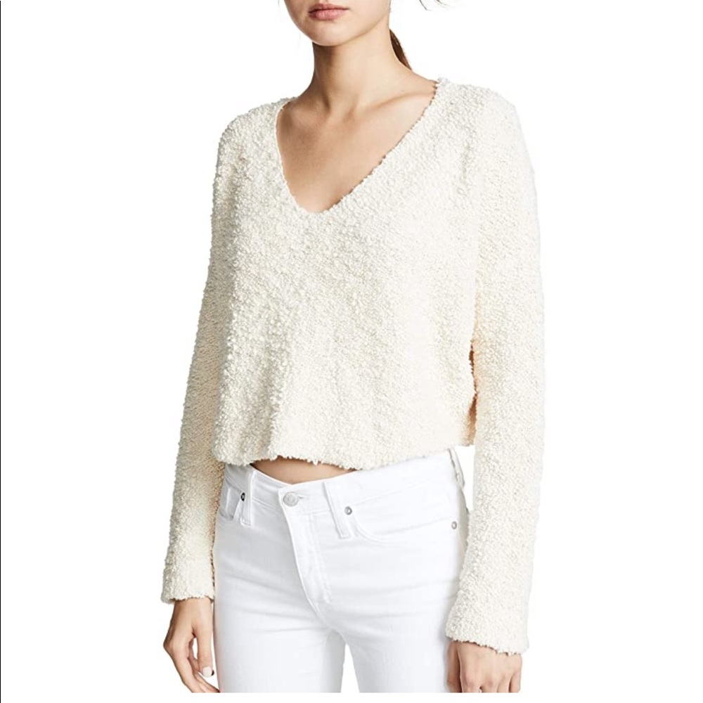 Free People ivory popcorn sweater